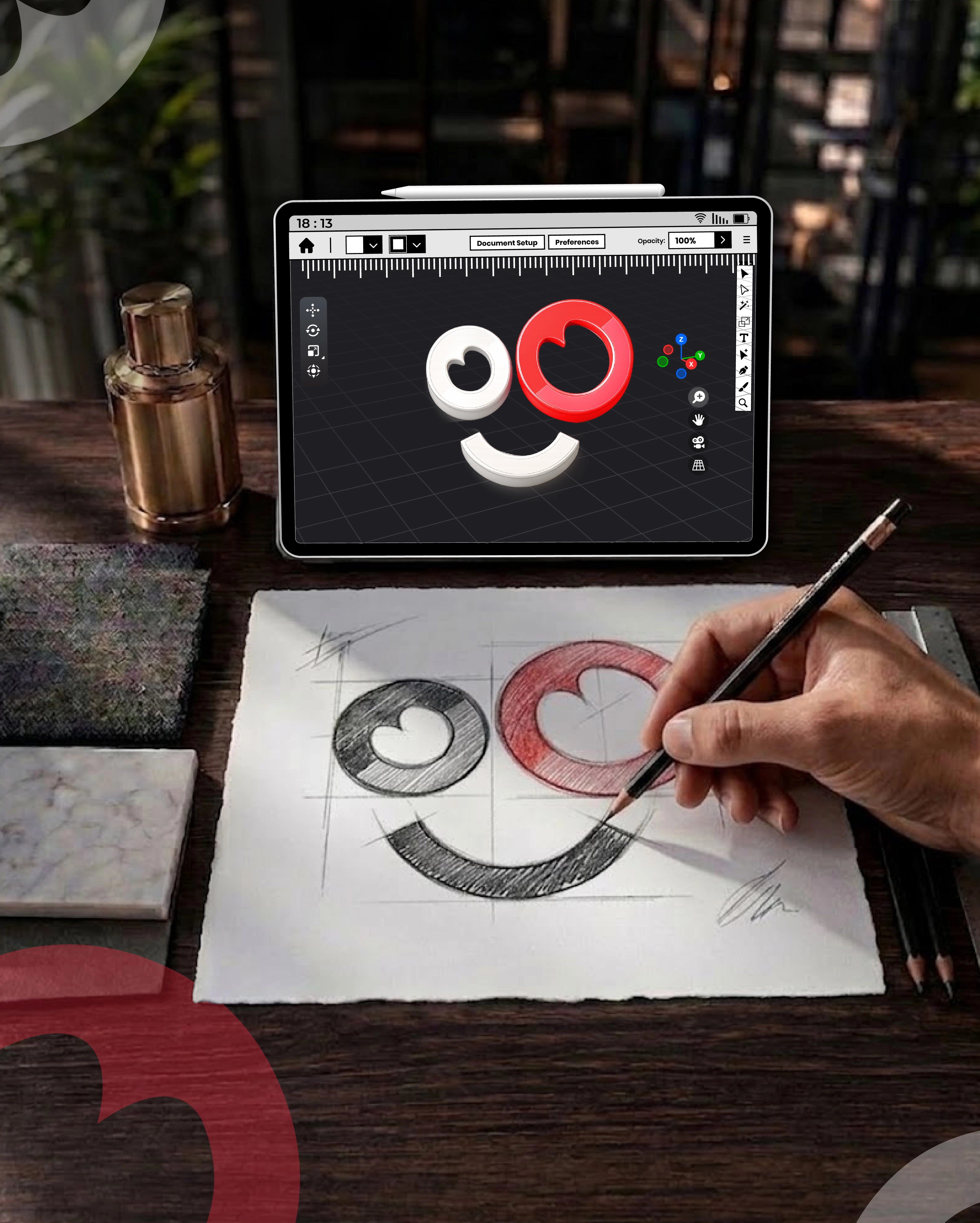 Logo Outlets custom logo design and branding workspace